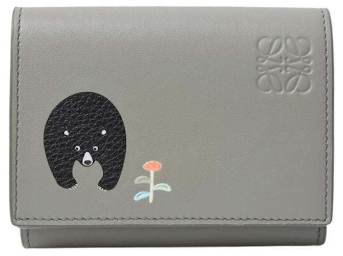 Loewe Women's Trifold Wallet Bear Suna Fujita Collaboration Brown