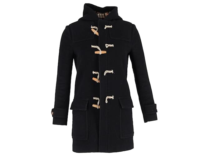 Burberry Greenwich Duffel Coat in Black Wool Joli Closet