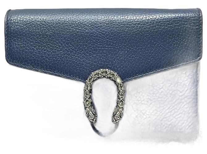 Gucci Dionysus 401231 Chain Shoulder Wallet Navy blue Leather ref