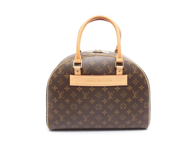 Louis Vuitton Nolita Handbag Brown Monogram Cloth