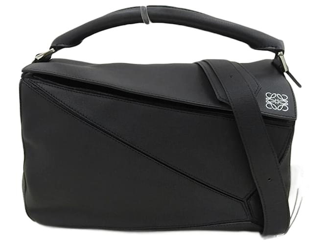 Loewe Puzzle Bag Medium Black Leather ref.2282179 - Joli Closet