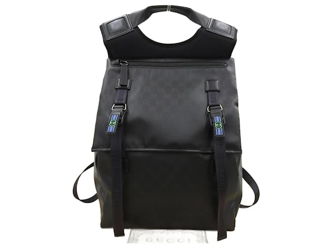 GUCCI ブラック ナイロン リュック GUCCI グッチ リュック・デイパック ナイロン メンズ 中古