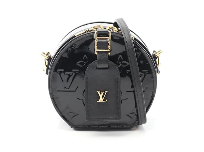 Louis Vuitton Mini Boite Chapeau Shoulder Bag Black Leather ref