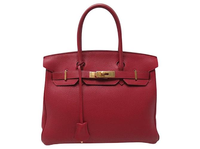 Hermès HERMES BIRKIN 30 BAG FROM 2014 IN TOGO LEATHER RED GOLD