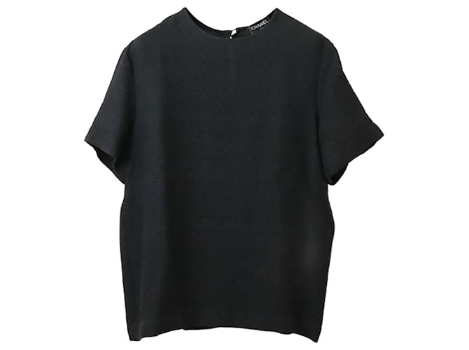 Chanel Coco Mark Silk Top Black ref.2291443 - Joli Closet
