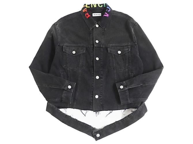 XXXBALENCIAGANylon Logo Denim Jacket BALENCIAGA Denim Logo
