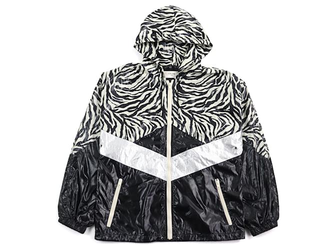Céline Celine Nylon Zebra Look Jacket Multicolor 46 Multiple