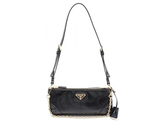 Prada Re-Edition 2002 Medium Shoulder Bag Black Leather ref