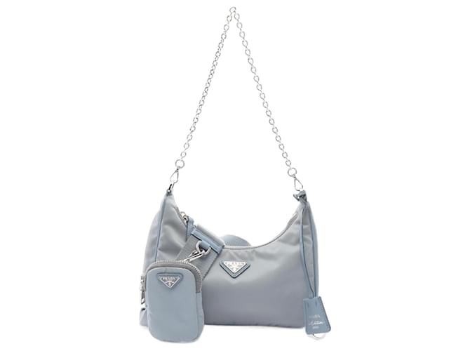 Saffiano Prada Re-Edition 2005 Re-Nylon Shoulder Bag Blue