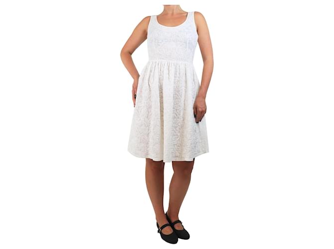Prada White sleeveless embroidered mini dress - size UK 8 ref.2295055 -  Joli Closet