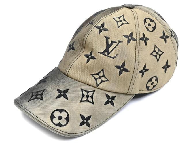 Louis Vuitton ロゴ柄 ベースボールキャップ グレー/ベージュ Louis Vuitton ロゴ柄 ベースボールキャップ グレー/ベージュ