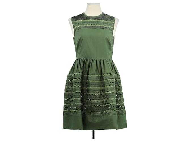 Valentino Cotton dress Green ref.JC2297105 (Sold) - Joli Closet