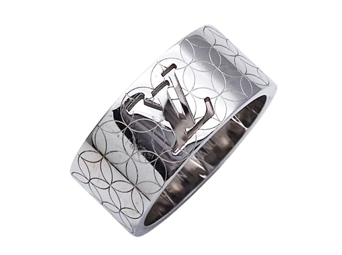 Louis Vuitton Men's Silver Band Ring Silvery Metal ref.JC2303427