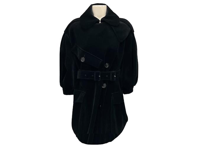 Simone Rocha Black Velvet Coat ref.2303505 - Joli Closet