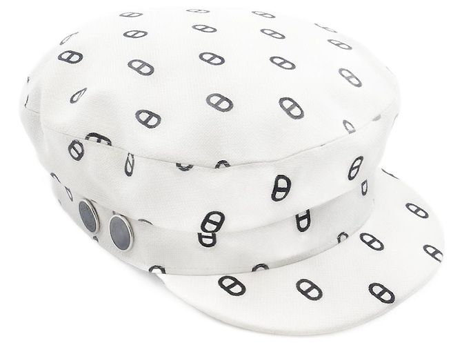 AUTHENTIC HERMES Chaine d\'Ancre hat cotton White Hermes Chaîne d Ancre Cotton Hat White Unisex Classic  main image 2