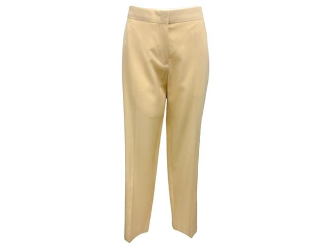 【関税&送料込み】Jil Sander Light Beige Elegant Trousers Jil Sander Beige 2023 Cropped Tailored Trousers Wool ref