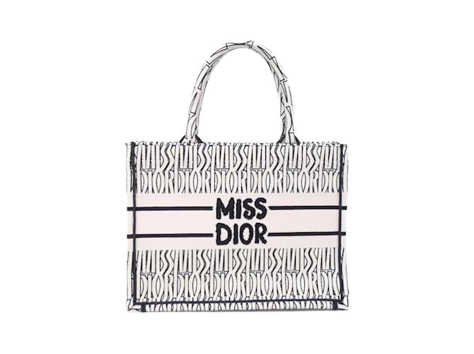 Christian Dior Miss Dior Allover Book Tote Handbag Pink Cloth ref