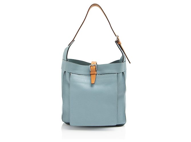 Hermès Hermes Clemence Marwari PM Shoulder Bag Blue Leather ref.2313643 ...
