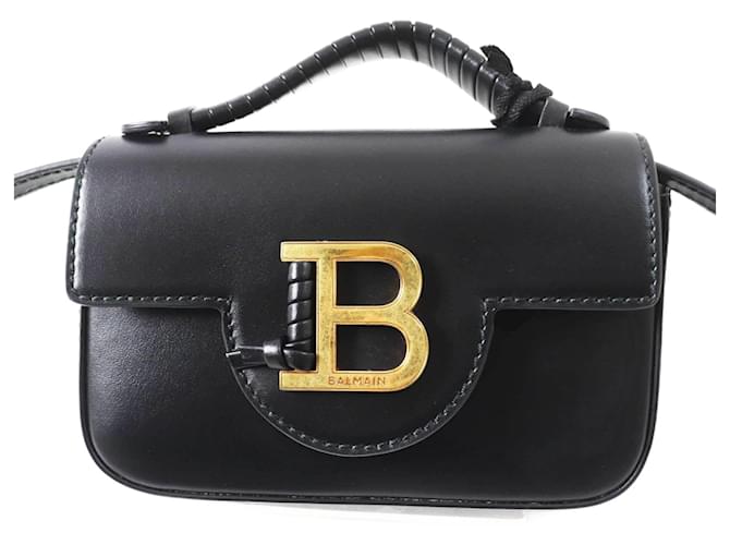 Designer Handbags Black Balmain Bag Balmain BBuzz Mini Leather