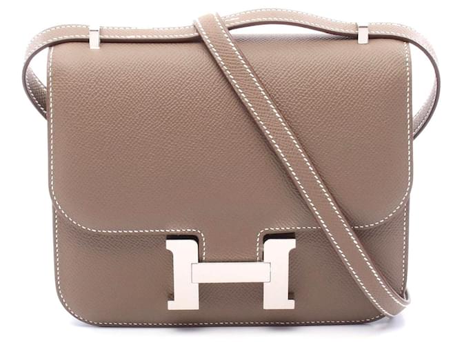 Hermès Hermes Constance Mini Shoulder Bag Brown Leather Pony