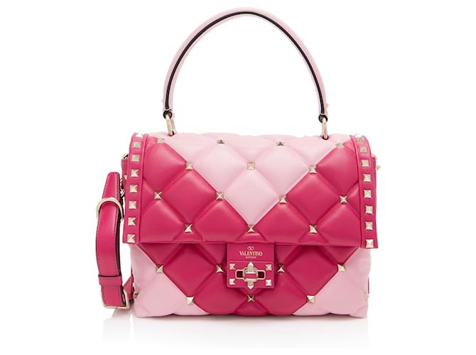 Valentino Nappa Leather Candystud Medium Top Handle