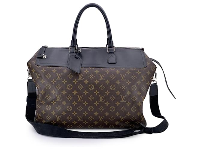 ルイ Louis Vuitton Monogram Macassar Neo Greenwich Travel Bag Brown