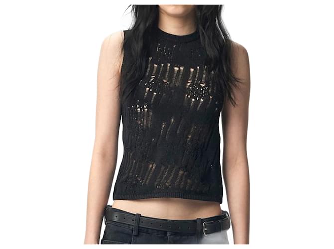 Ann demeulemeester ニットベスト セーター ブラック XS 予約]ループミックス編みニットベスト/ブラック – Lumier