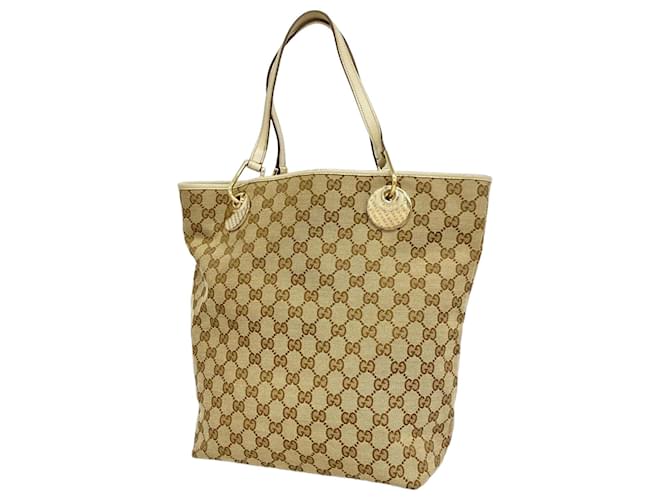 Gucci Tote Bag GG Canvas Brown Beige Cloth ref.JC2331214 (Sold