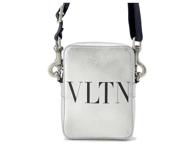 Sac à épaule en cuir argenté Valentino Garavani Joli