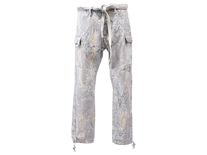Fear Of God Printed Jiu Jitsu Pants in Ghost Camo Cotton Denim