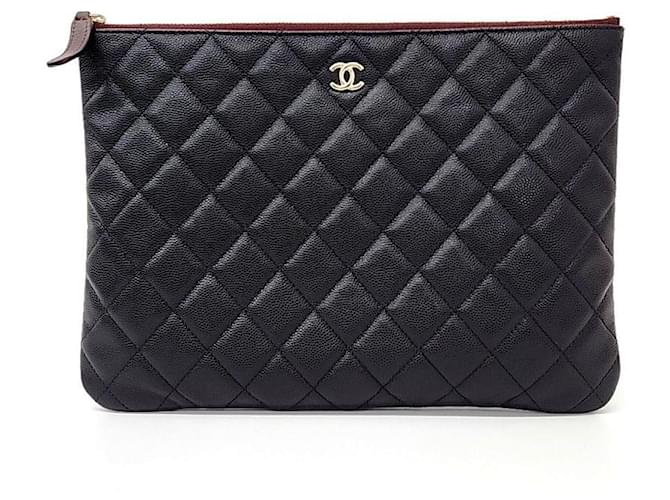 Timeless Chanel Caviar Clutch New Medium Black Leather