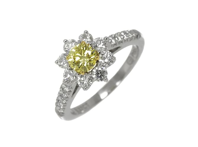 Harry Winston Sunflower Band Ring Yellow gold Platinum