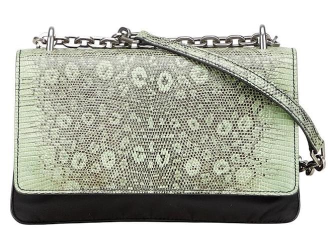 Prada Python Embossed Nylon Leather 2way Bag Black ref.2347851 - Joli ...