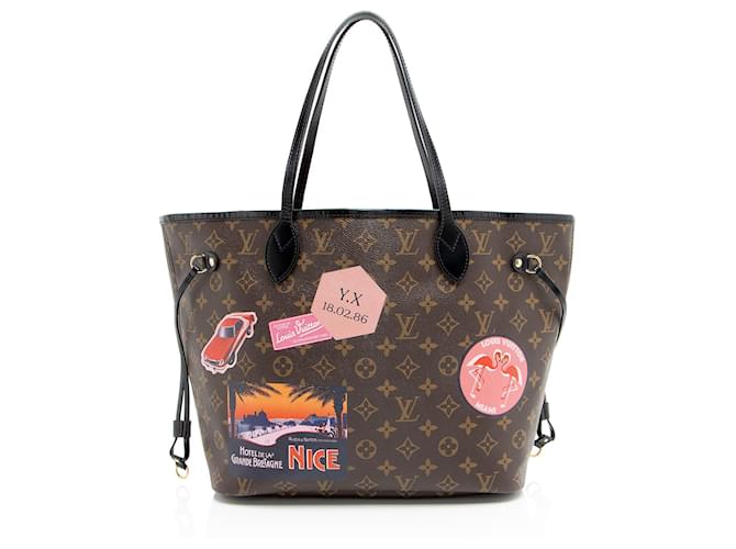 Louis Vuitton Monogram Canvas World Tour Neverfull MM Tote