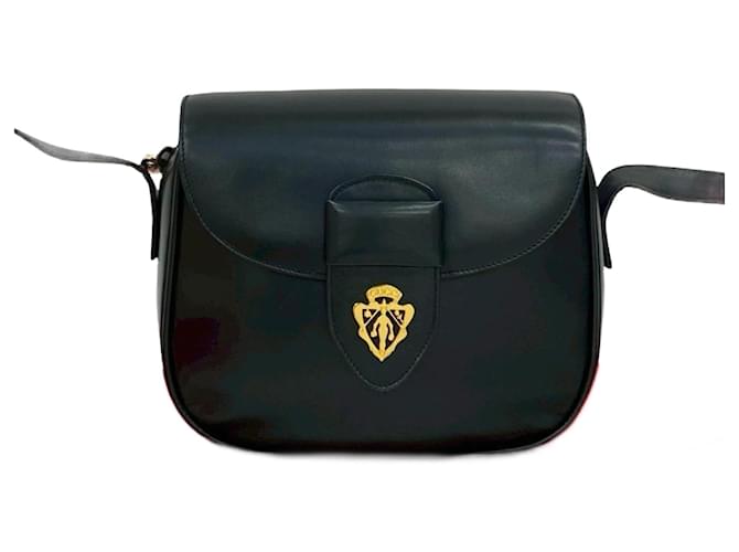 Gucci Old Gucci Calf Leather Shoulder Bag Black ref.2351975 - Joli 