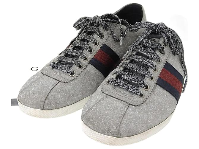 Gucci Ace Sneaker Gucci Schuhe Silber Glitzer Gucci Sneaker Damen