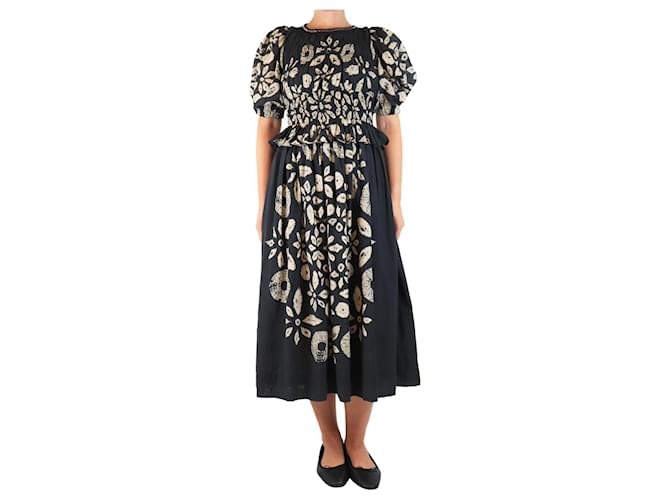 Sea New York Charcoal shirred tie-dye midi dress - size UK 6 Grey Cotton  ref.JC2353638 (Sold) - Joli Closet