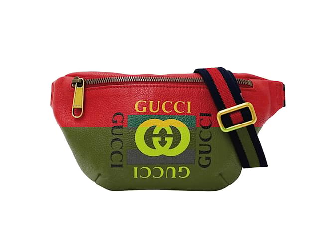 Sac à bandoulière en cuir rouge pour femme Gucci