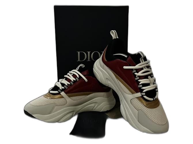 Dior B22 White Burgundy Dark red Leather Joli Closet