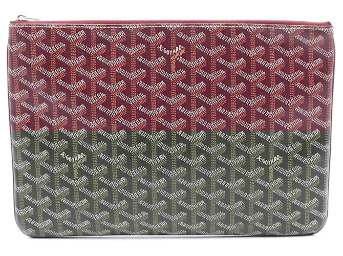 Pochette Goyard Sena MM en toile PVC Rouge Joli Closet
