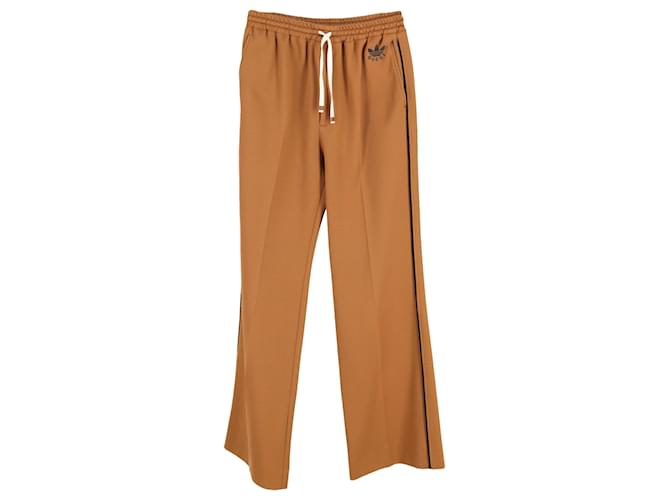 Gucci X Adidas Ripstop Jersey Pants In Brown Cotton Red ref