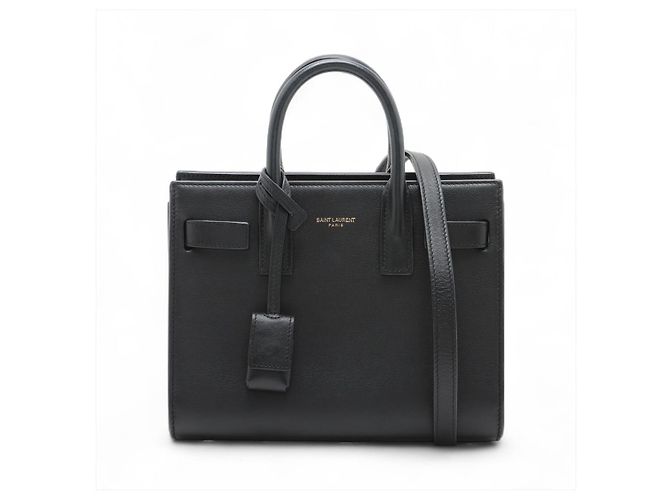 Saint Laurent Sac De Jour Baby Calfksin Leather Tote Handbag Black ref ...