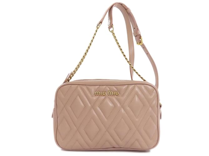 Miu Miu Leather Shoulder Bag for Women Pink ref.2360566