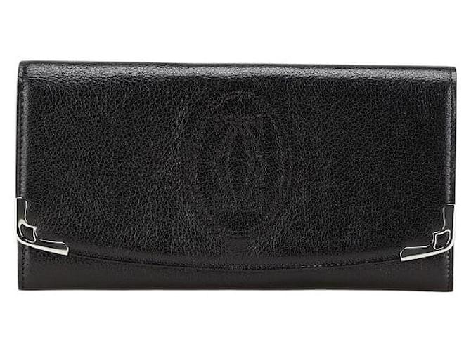 Cartier Marcello Leather Long Wallet Black Joli Closet - Main Image