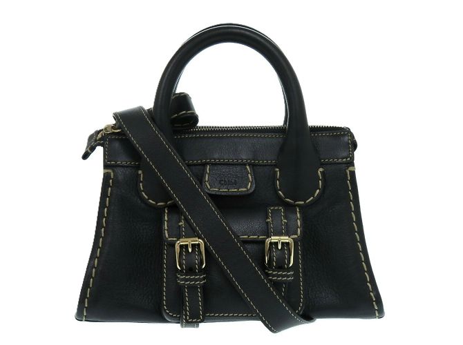 Chloé Mini Edith Leather Black Shoulder Bag ref.2364762 - Joli Closet