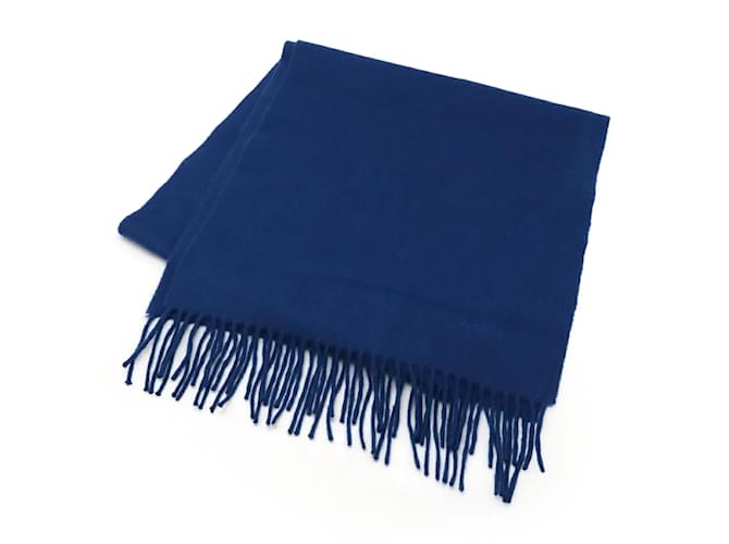Hermès Hermes Blue Cashmere Stole Joli Closet