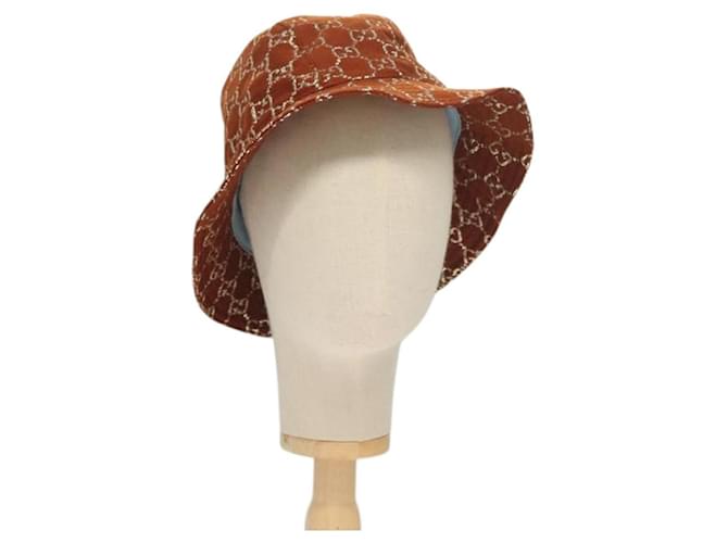 GUCCI GG Canvas Bucket Hat L Brown 631951 Auth am8717 Cloth ref