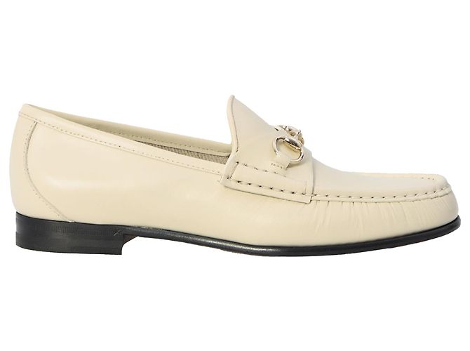 Gucci Horsebit 1953 Loafers White Cream Leather Pony-style  display picture 3