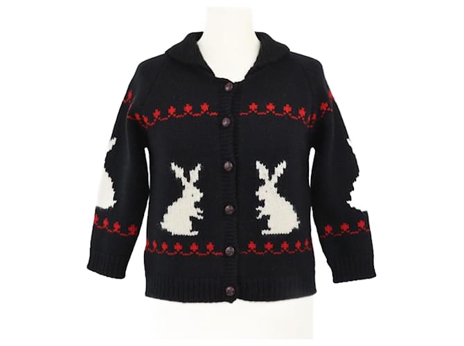 Christian Dior Black Dioramour Cardigan Sweater Wool ref.2378788
