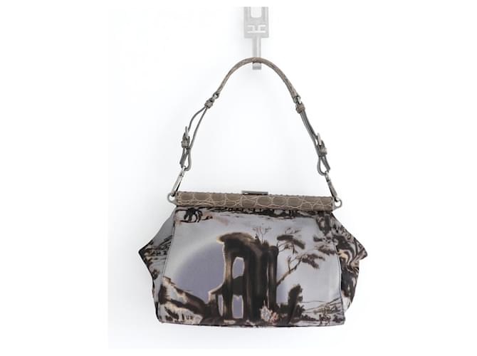 Prada Fall 2004 Templi Bag Nylon & Leather Grey ref.2382254 - Joli